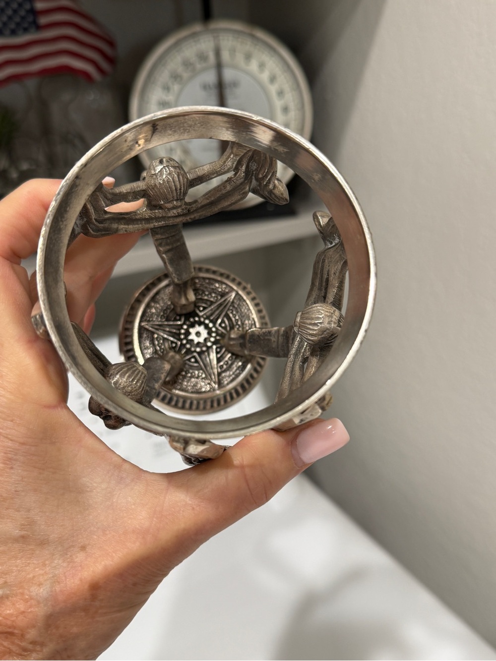 Ornate Silver “Thread of Life” Votive Holder – Zeus & The Fates - Picture 7 of 17
